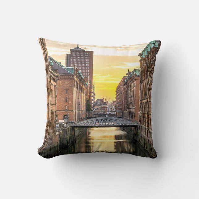 Almofada Cidade de HamburgoScape (Frente)