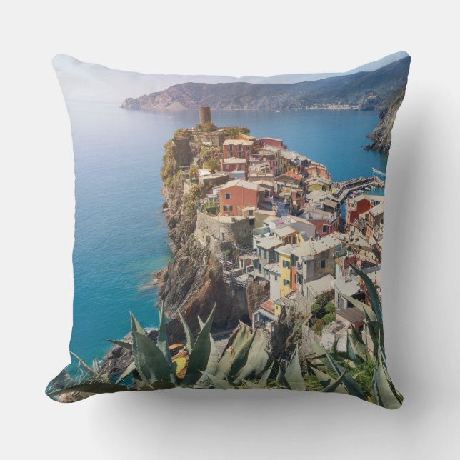 Almofada Cidade de Vernazza no Cinque Terre (Frente)
