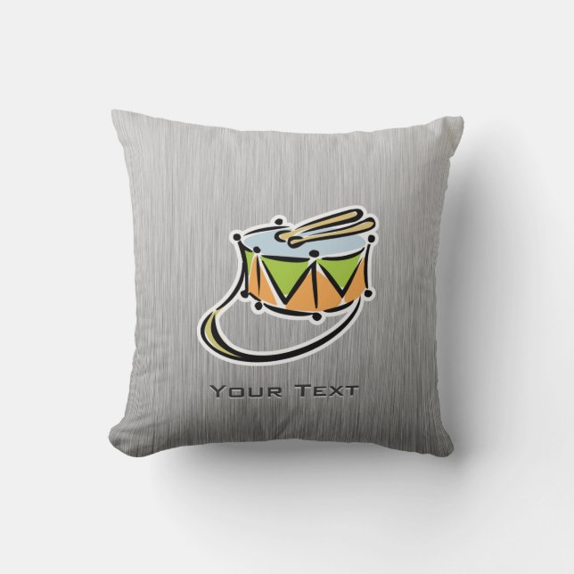 Almofada Cilindro de Snare; Metal-olhar escovado (Frente)