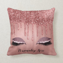 Cílios com Brilho em Dourado Rosa com Gotas Rosada