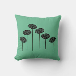 Almofada Cinco Árvores no Travesseiro decorativo Verde