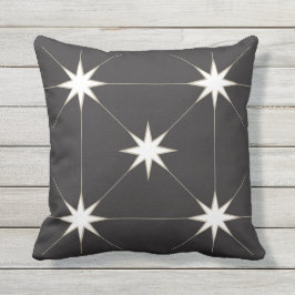 Almofada Cinco estrelas preto e bronzeado.