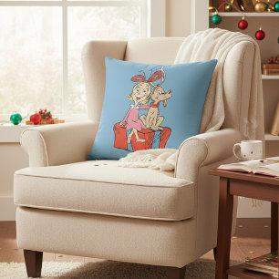 Almofada Cindy Lou Who e Max em um Presente