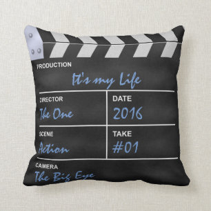 Almofada Cinema de Clapperboard "é minha vida "