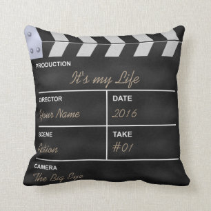Almofada Cinema de Clapperboard "é minha vida "