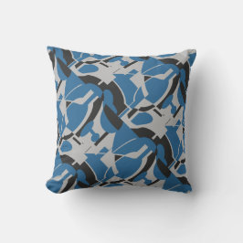 Almofada Cinza Azul Brilhante MCM preto Arte Diagonal