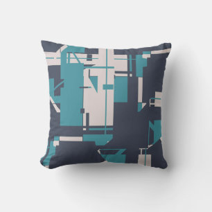 Almofada Cinza Azul Chateado Design Contemporâneo