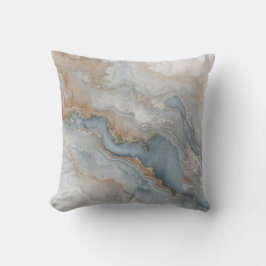 Almofada Cinza Azul Empoeirado Bege Abstrato 40cm