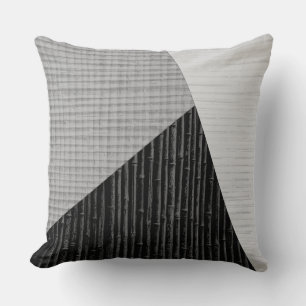 Almofada Cinza Black Modern Bamboo Impressão Crosshatshatc