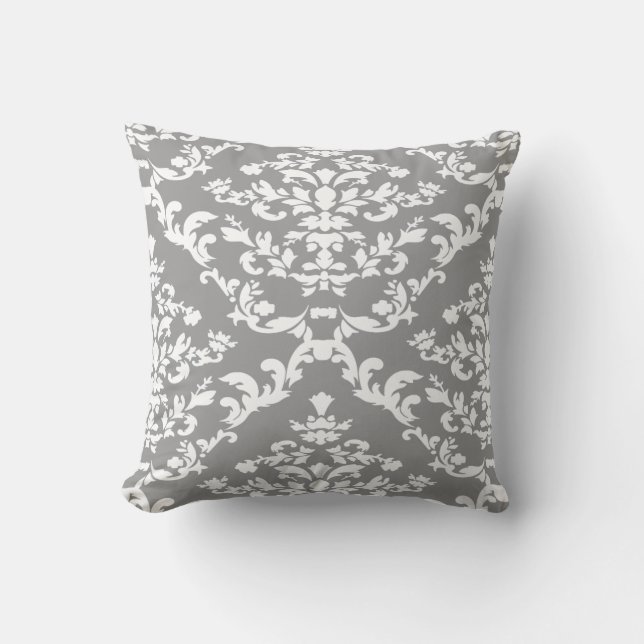Almofada Cinza Bold Damask @ Emporiomoffa (Frente)