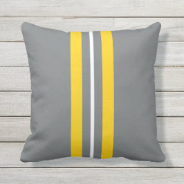 Almofada Cinza branca amarela vertical Travesseiro exterio