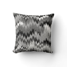 Cinza branco preto irregular de Chevron Ikat |