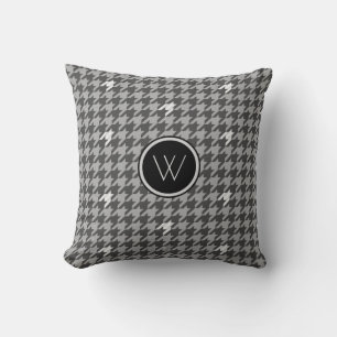 Almofada Cinza com Travesseiro Houndstooth de Destaque de S