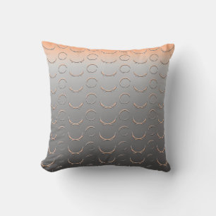 Almofada Cinza de Deco de Arte em Círculo Quebrado