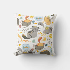 Almofada Cinza de desenho de cor laranja de Design