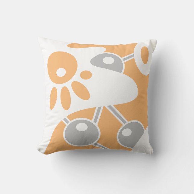 Almofada Cinza de Pêssego - Portão Branca 1 (Frente)