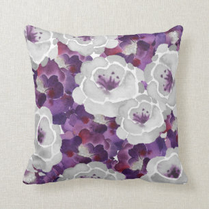 Almofada Cinza de Prata Roxo travesseiro de destaque quadra