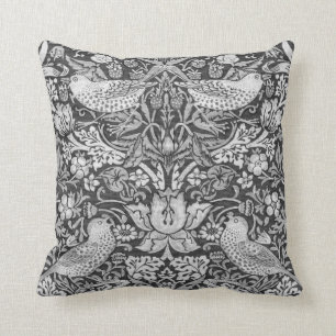 Almofada Cinza de Thef de Morango, William Morris