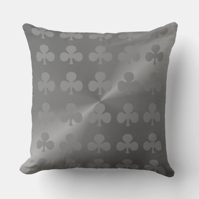 Almofada Cinza de Travesseiro decorativo de Algodão Padrão  (Frente)