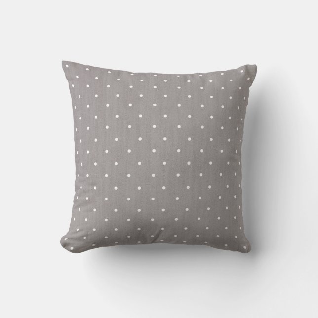 Almofada Cinza e Branco Pequenos Pontos Modern Chic (Frente)