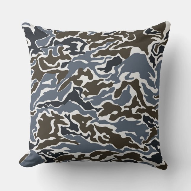 Almofada Cinza e Travesseiro decorativo Brown Camo (Frente)