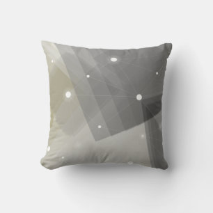 Almofada Cinza e Travesseiro decorativo de padrão geométr