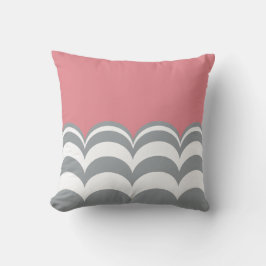 Almofada Cinza e Travesseiro Personalizado Escalonado Branc