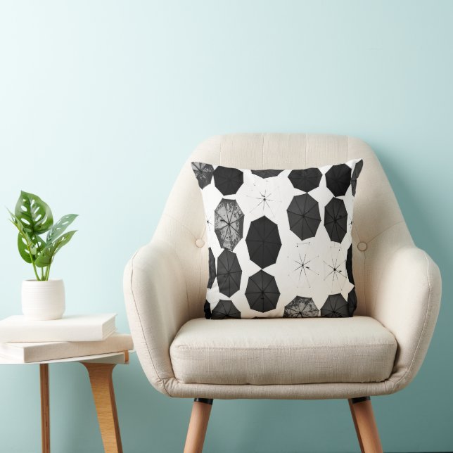 Almofada cinza exterior ou interior lança-chuvas brancas pr (Cadeira)