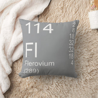 Almofada Cinza Fl Flerovium Element Travesseiro decorativo