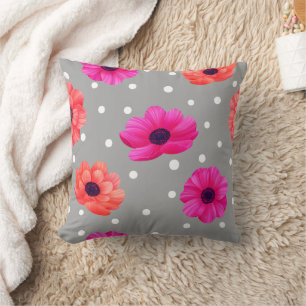 Almofada Cinza Floral Travesseiro
