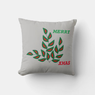 Almofada Cinza Merry Xmas travesseiro decorativo