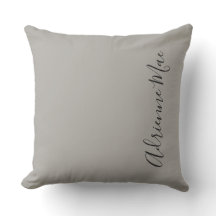 Cinza Mínima de Nome Personalizado de Chic Moderno