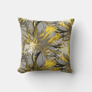 Almofada Cinza Moderna Abstrato Elegante