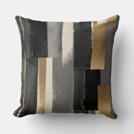 Almofada Cinza preto e abstrato de bronze