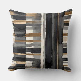 Almofada Cinza preto e abstrato de bronze