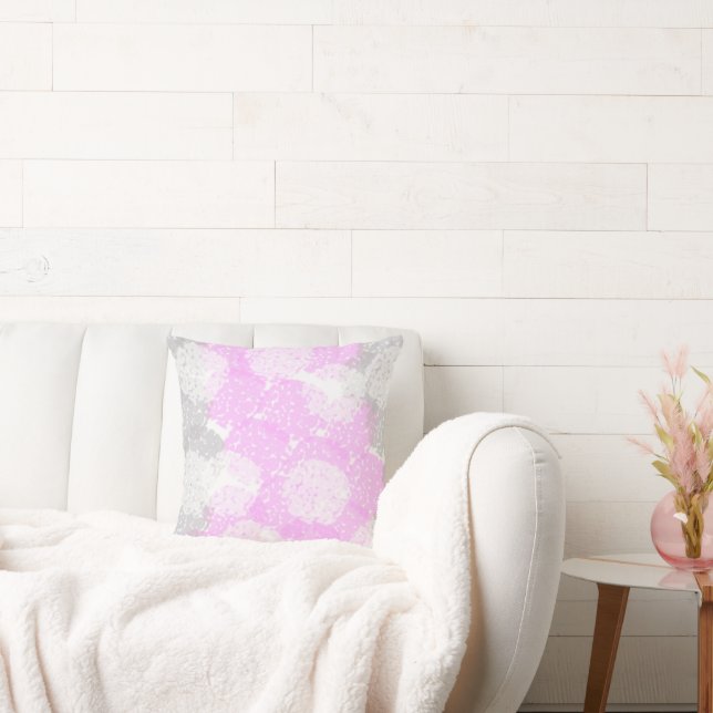 Almofada Cinza rosa-abstrato (Sofá)