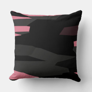 Almofada Cinza rosa e Abstrato preto