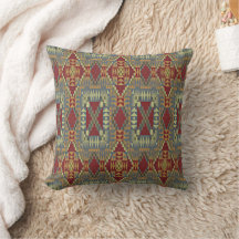 Cinza Tan Brown Ochre Ivory Red Tribal Art Pattern