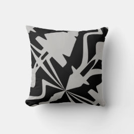 Almofada Cinza White Diagonal Large Abstrato Sound Wave