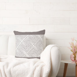 Almofada Cinzas de argila e padrão de lama branca africana