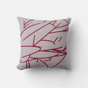 Almofada Cinzas e Penas de Abstrato Elegante Moderna e Borg