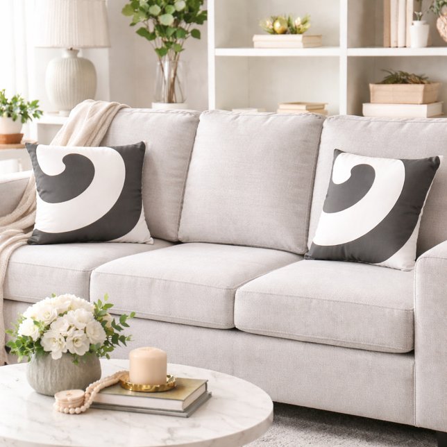 Almofada Cinzas lindíssimas e rochedos brancos (Criador carregado)