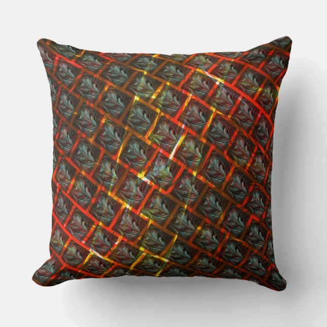 Almofada Cinzas "olhais enquadrados", esmaltes, quadrados o (Frente)