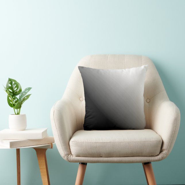 Almofada Cinzas pretas gradativas e brancas (Cadeira)