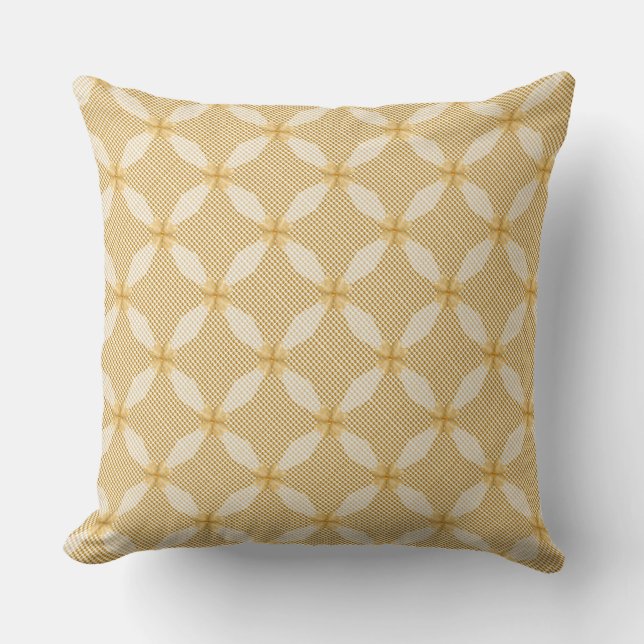 Almofada Círculo de Ouro de Moda Padrão Geométrico (Frente)