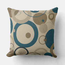 Almofada Círculos Teais e Toucáveis