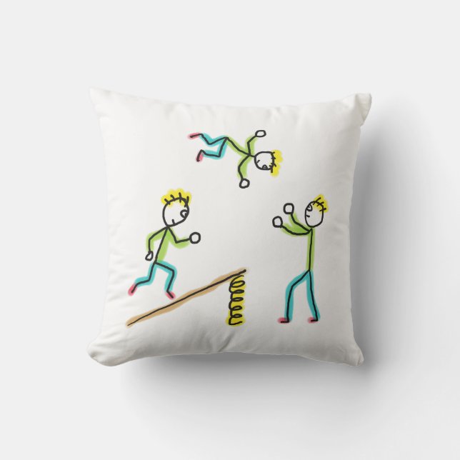 Almofada Circus Stickmen Acrobats (Frente)
