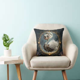 Almofada Cisne Mecânico ao Luar – Guardião de Sonhos Curios