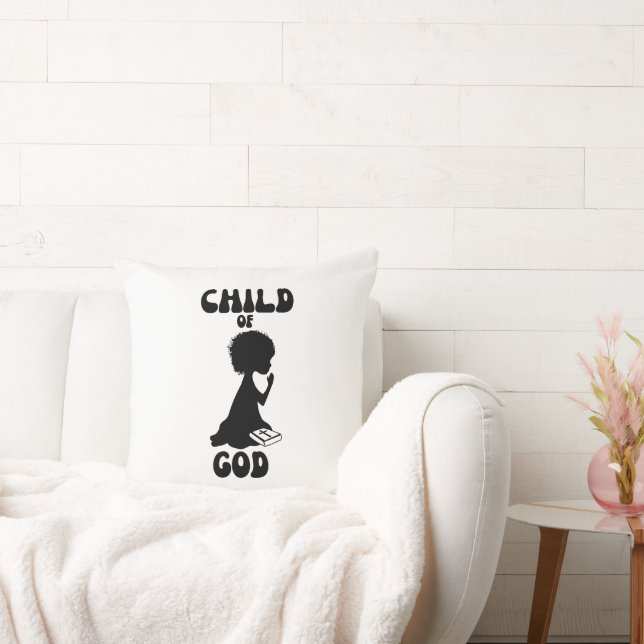 Almofada Citação Bíblia De Criança De Deus (Sofá)