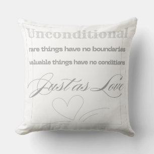 Almofada Citação de Amor Incondicional